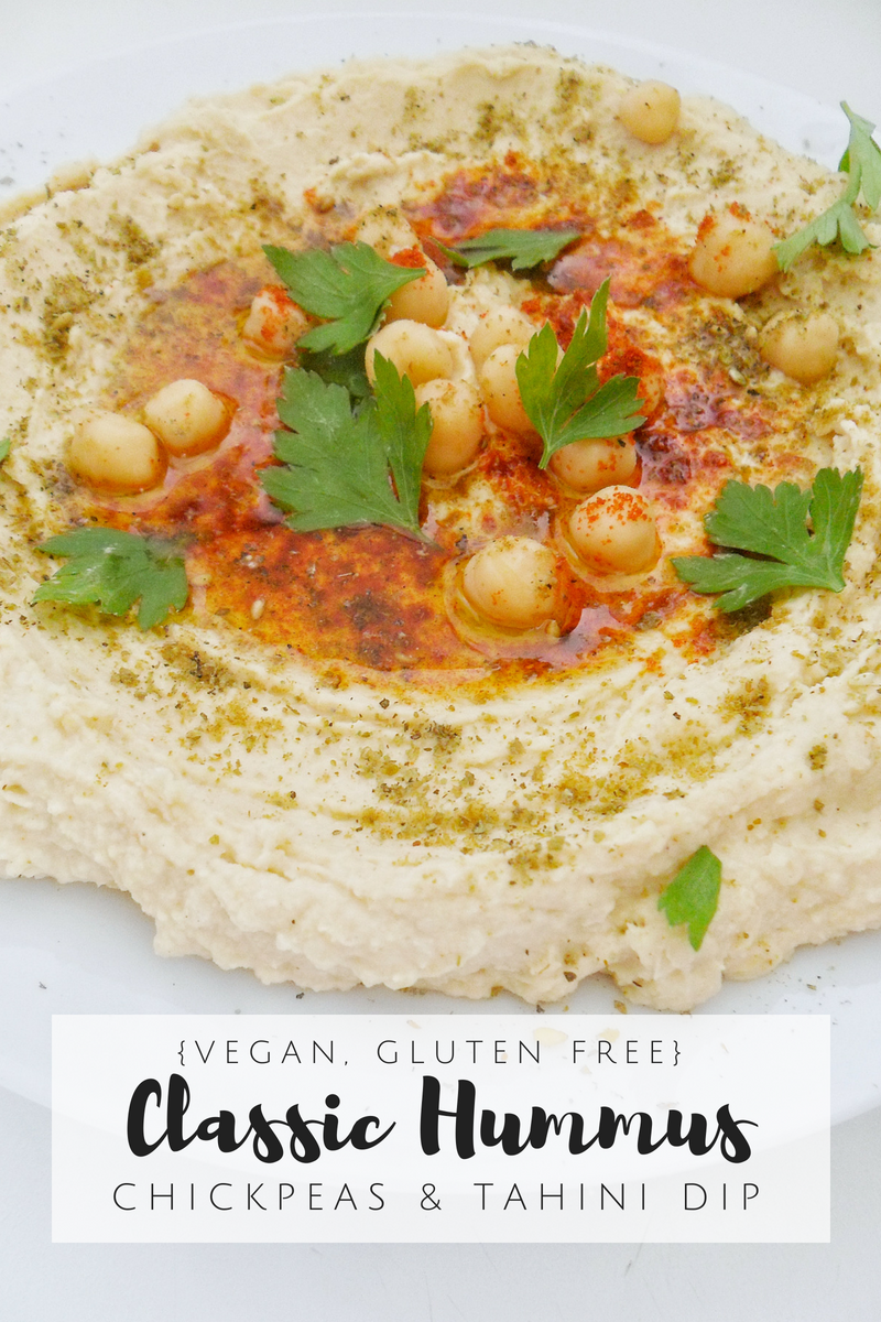 Classic Hummus with Homemade Tahini {Vegan, GF}