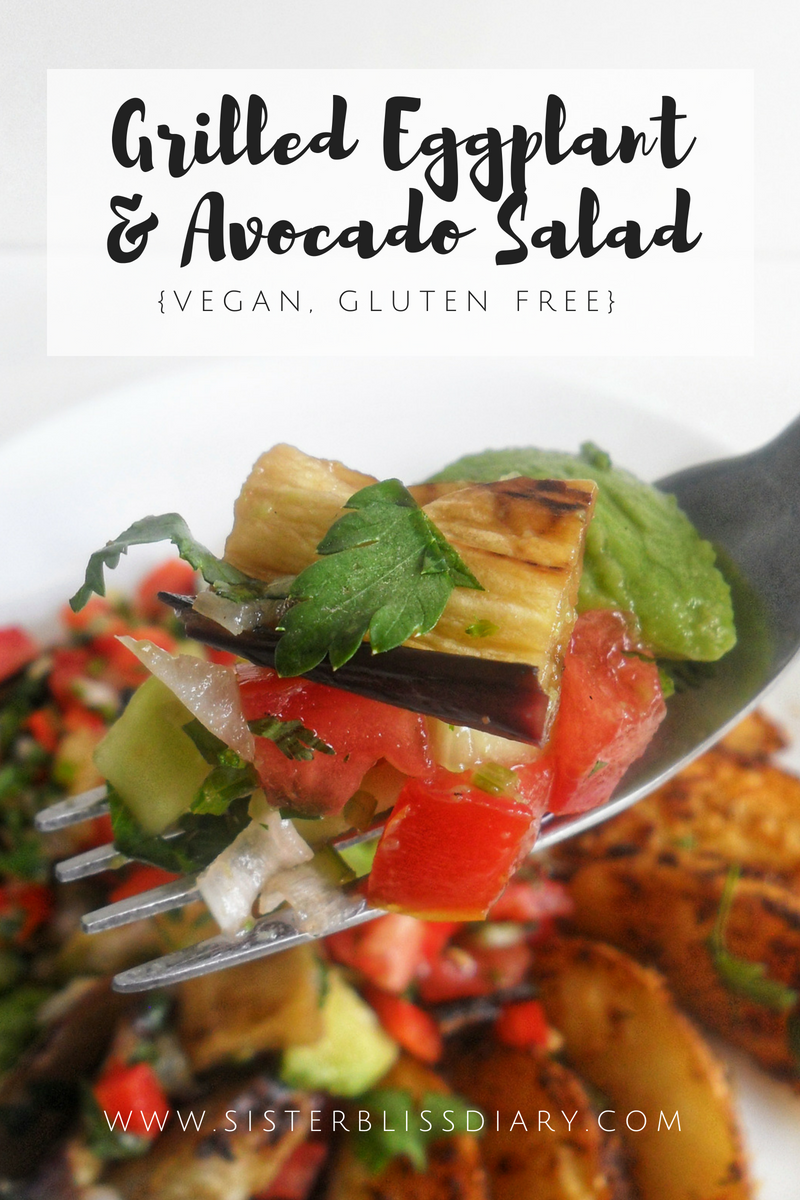 Grilled Eggplant & Avocado Salad