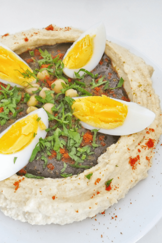 Garlic Hummus with Black Beans puree {Vegan, GF} Kasheribbean