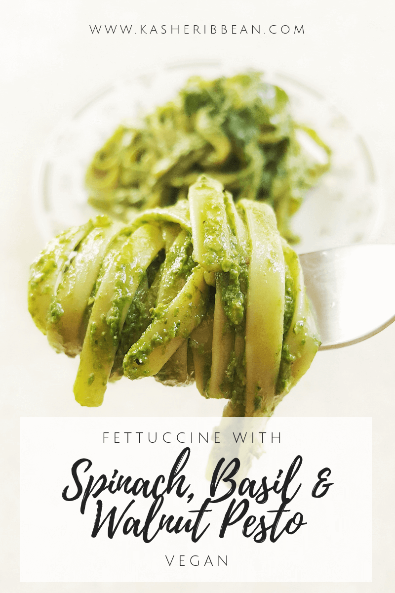 Spinach Basil Walnut Pesto Vegan