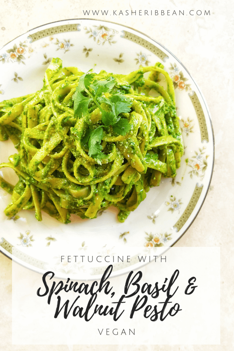 Spinach-Basil & Walnut Pesto {Vegan}